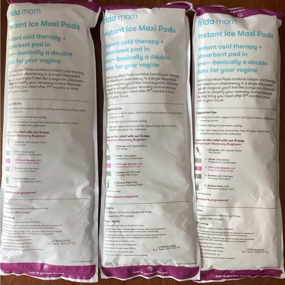 FREE* Frida Mom Instant Ice Maxi Pads postpartum maternity